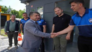 Bayram mesaisindeki zabıta ekiplerine ziyaret