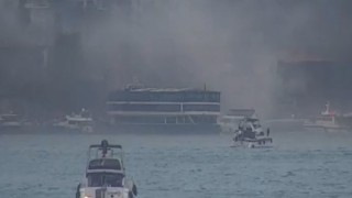 Bebek Sahilinde teknede çıkan yangın söndürüldü