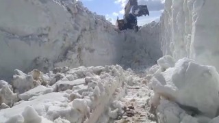 Beytüşşebapta karlı yolları açma çalışmaları devam ediyor