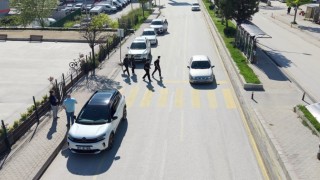 Bilecikte drone destekli trafik denetimi