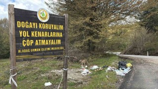 Boluda pes dedirten görüntü: ‘Çöp atmayın tabelasının altını çöple doldurdular