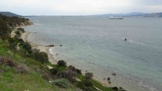 Çanakkale Boğazındaki bombardımanın en net görüldüğü Baykuş iskelesi ve cephe hattı drone ile görüntülendi