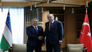Cumhurbaşkanı Erdoğan, Özbekistan Cumhurbaşkanı Mirziyoyev ile görüştü