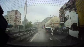 D-100deki korkunç kaza kamerada