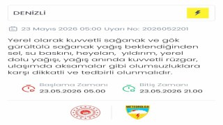Denizli için kuvvetli sağanak ve gök gürültülü yağış uyarısı