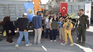Dicle Orman İşletme Şefliği ilçede yaklaşık bin 500 adet fidan dağıttı