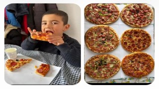 Diyadinde öğrencilerden renkli pizza etkinliği