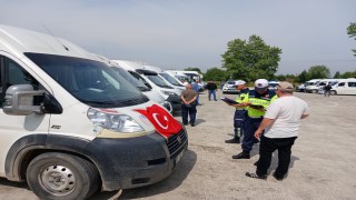 Düzcede okul servis araçları denetimi sürüyor