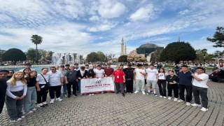 Düzceli gençler Haliçte kürek çekti