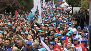 Edirnede 1 Mayısta meydanlar doldu, kalabalık alana sığmadı