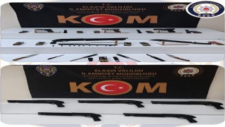 Elazığda 9 adet ruhsatsız silah ele geçirildi