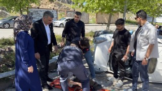 Elazığda elektrikli araç devrildi, ilk müdahaleyi milletvekili yaptı