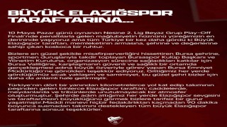 Elazığspor: Bu büyük camia her defasında küllerinden yeniden doğmasını bilmiştir