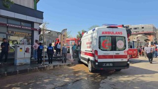 Gaziantepte muhasebeciler çarşısı tadilatı sırasında korkutan yangın