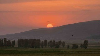 Güroymakta gün batımı görsel şölen sundu