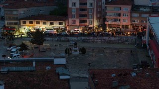 Havza sele teslim: İlçe havadan görüntülendi