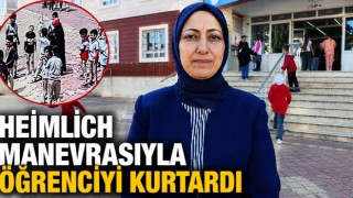 Heimlich Manevrasıyla Öğrenciyi Kurtardı