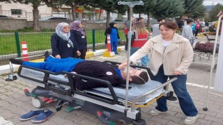 Hisarcık İlçe Devlet Hastanesinde yangın tatbikatı