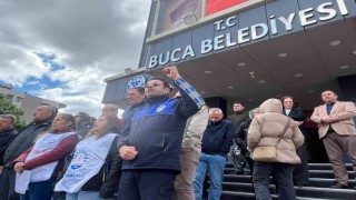 İzmirde belediye memurlarının TİS eylemi sürüyor