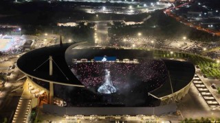 Kanye West konseri havadan görüntülendi