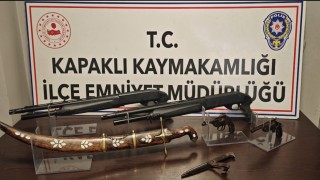 Kapaklıda tarihi silahlar ele geçirildi