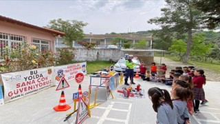 Karpuzluda öğrencilere trafik güvenliği eğitimi verildi