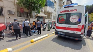 Karşı şeride geçen otomobil ile motosiklet çarpıştı: 1 yaralı