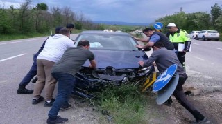Kastamonuda üç araç çarpıştı: 5 yaralı
