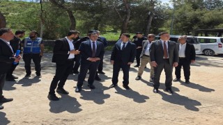 Kaymakam Algın, yapımı devam eden okul inşaatını inceledi