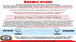 Kayseride tatil dönüşü trafik yoğunluğuna emniyetten önlem