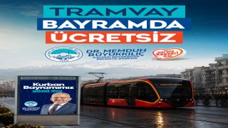 Kayseride tramvaylar bayramda ücretsiz