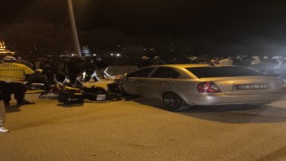 Keşanda otomobil ile çarpışan motosiklette 2 kişi yaralandı