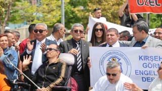 Kırşehirde engelli bireyler için sessiz yürüyüş düzenlendi