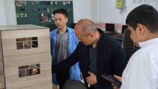 Kırşehirde lise öğrencilerinden merkezi sisteme bağlı olmayan yangın alarm projesi