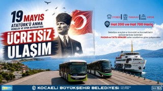 Kocaelide 19 Mayısta toplu taşıma ücretsiz olacak