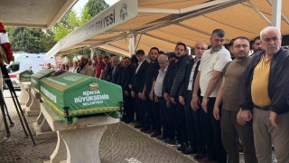 Konyada oğulları tarafından öldürülen çift, son yolculuğuna uğurlandı