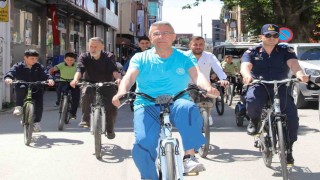 Köşkte 19 Mayıs coşkusu pedal çevirerek kutlandı