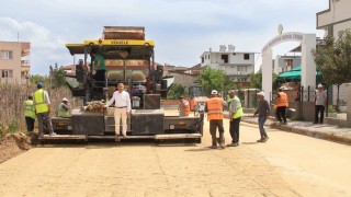 Köşkte altyapısı tamamlanan yollarda asfalt öncesi çalışma başladı