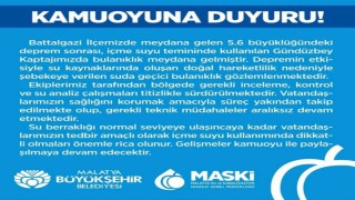 Malatyada deprem sonrası içme suyunda bulanıklık oldu
