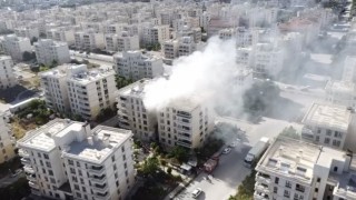 Mardindeki ev yangını havadan görüntülendi