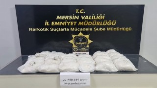 Mersinde depoya baskın: 27 kilodan fazla metamfetamin ele geçirildi