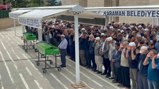Mersindeki kazada ölen anne ve kızı Karamanda son yolculuğuna uğurlandı