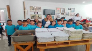 Minik öğrenciler ‘geri dönüşümü yerinde öğrendiler