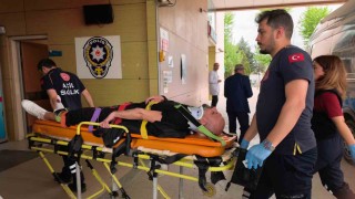 Motosiklet sürücüsü kazada yaralandı
