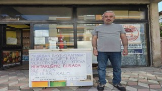 Muhtar Çetin, hayırseverler ve ihtiyaç sahipleri arasında köprü oldu
