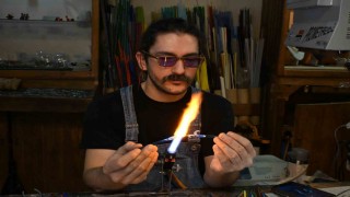 Muranodan Eskişehire gelen camlar, burada birer sanat eserine dönüşüyor
