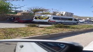 Öğrenci servisinin metrelerce ters yönde ilerlediği anlar kamerada
