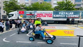 Oltuda öğrencilere trafik eğitimi