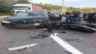 Otomobil ile motosiklet çarpıştı: 2 yaralı