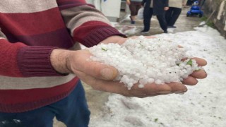 Refahiyede dolu yağışı etkili oldu